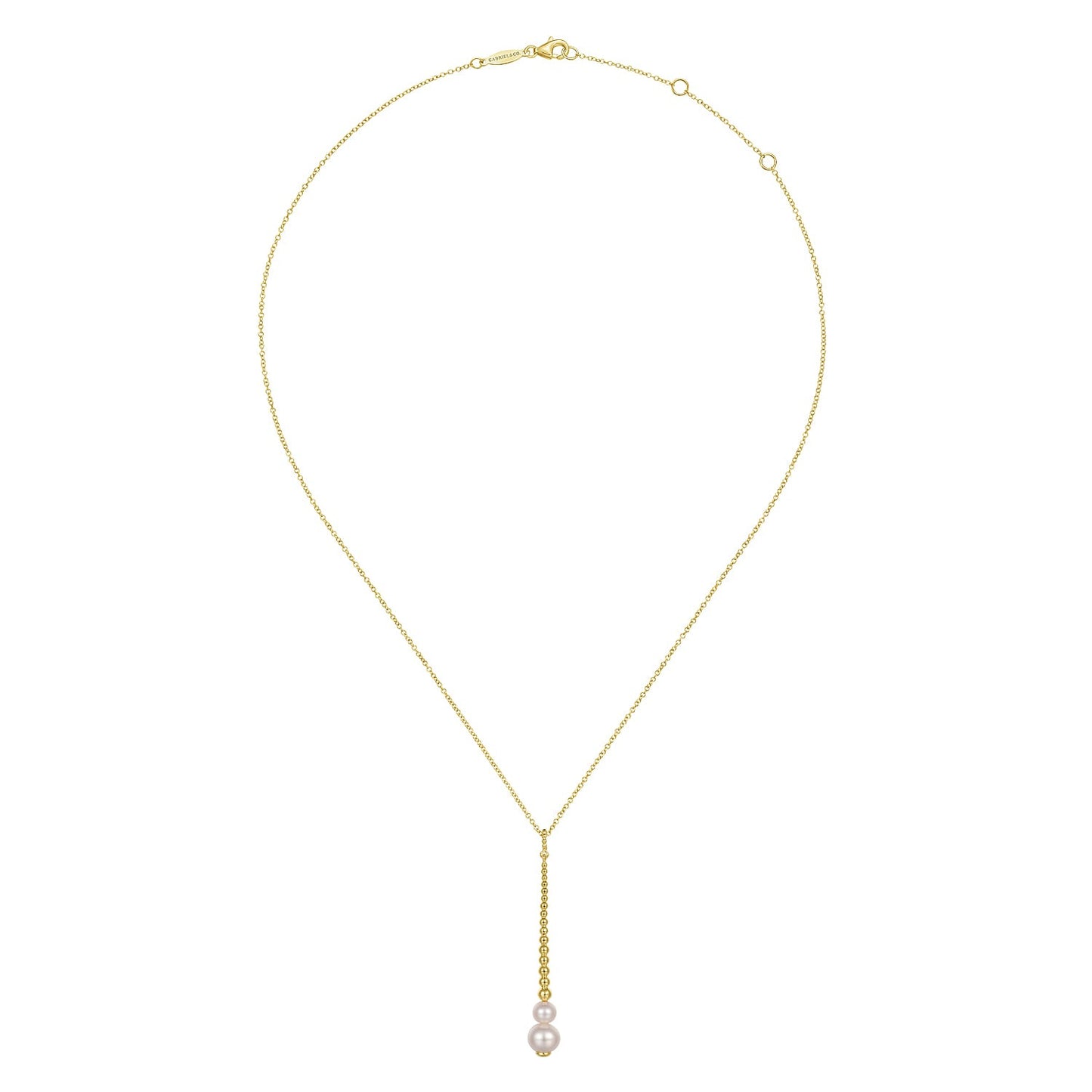 Gabriel & Co. 14K Yellow Gold Bujukan Pearl Drop Necklace