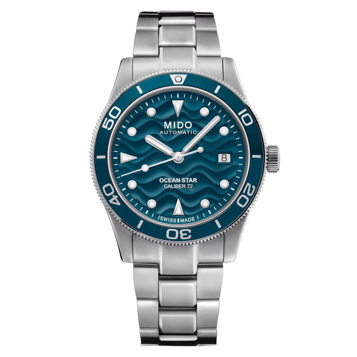 Mido Ocean Star 40 — Stainless Steel / Blue Gradient Dial