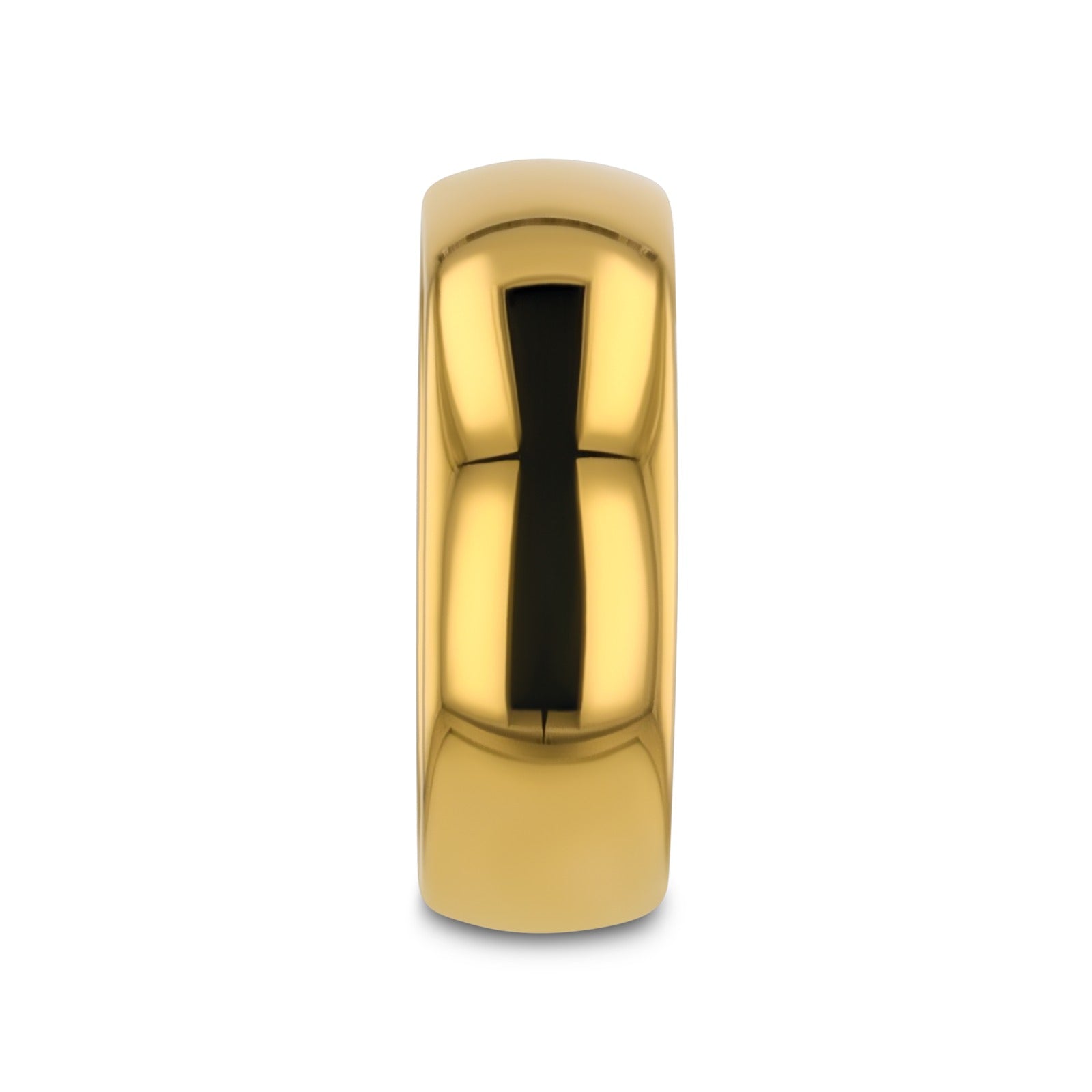 ORO Traditional Domed Gold-Plated Tungsten Carbide Wedding Ring - 4mm - 10mm