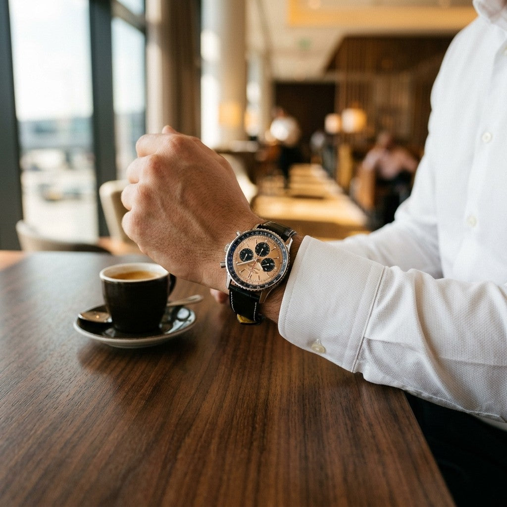 Breitling Navitimer B01 Chronograph 43 — Copper Dial — lifestyle