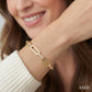 3/4 Ctw Paperclip Link Round Cut Diamond Aeris Gold Fashion Bracelet in 14K Yellow Gold