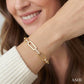 3/4 Ctw Paperclip Link Round Cut Diamond Aeris Gold Fashion Bracelet in 14K Yellow Gold
