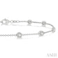 1 Ctw Round Cut Diamond Circular Mount Station Bracelet in 14K White Gold