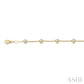 1 Ctw Circular Mount Round Cut Diamond Station Bracelet in 14K Yellow Gold