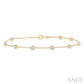 1 Ctw Circular Mount Round Cut Diamond Station Bracelet in 14K Yellow Gold