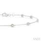 1/2 Ctw Circular Mount Round Cut Diamond Station Bracelet in 14K White Gold