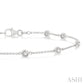 3/4 Ctw Circular Mount Round Cut Diamond Station Bracelet in 14K White Gold