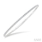 1 Ctw Round Cut Diamond Halfway Straight Flex Bangle in 14K White Gold