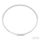 1 Ctw Round Cut Diamond Halfway Straight Flex Bangle in 14K White Gold