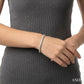 1 Ctw Square Shape Round Cut Diamond Tennis Bracelet in 14K White Gold