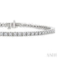 2 Ctw Square Shape Round Cut Diamond Tennis Bracelet in 14K White Gold