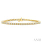 2 Ctw Square Shape Round Cut Diamond Tennis Bracelet in 14K Yellow Gold