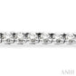 3 Ctw Square Shape Round Cut Diamond Tennis Bracelet in 14K White Gold