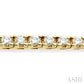 3 Ctw Square Shape Round Cut Diamond Tennis Bracelet in 14K Yellow Gold