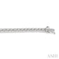 2 Ctw Round Cut Diamond Tennis Tulip Bracelet in 14K White Gold