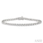 2 Ctw Round Cut Diamond Tennis Tulip Bracelet in 14K White Gold