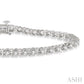 2 Ctw Round Cut Diamond Tennis Tulip Bracelet in 14K White Gold