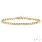 2 Ctw Round Cut Diamond Tennis Tulip Bracelet in 14K Yellow Gold