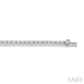 3 Ctw Round Cut Diamond Tennis Tulip Bracelet in 14K White Gold