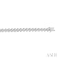 3 Ctw Round Cut Diamond Illusion Tennis Bracelet in 14K White Gold