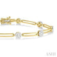 1 1/5 Ctw Lovebright Round Cut Diamond Paperclip Link Bracelet in 14K Yellow and White Gold