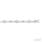 1 Ctw Lovebright Round Cut Diamond Bar Bracelet in 14K White Gold