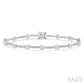 1 3/4 Ctw Lovebright Round Cut Diamond Bar Tennis Bracelet in 14K White Gold