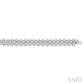 10 Ctw Chevron Link Round Cut Diamond Tennis Bracelet in 14K White Gold