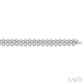 10 Ctw Chevron Link Round Cut Diamond Tennis Bracelet in 14K White Gold