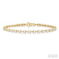 1 1/6 Ctw Marquise Shape Link Fusion Baguette and Round Cut Diamond Bracelet in 10K Yellow Gold