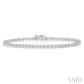 3 Ctw Round Cut Diamond 3-Prong Tennis Bracelet in 14K White Gold