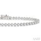 3 Ctw Round Cut Diamond 3-Prong Tennis Bracelet in 14K White Gold