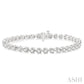 7 Ctw Round Cut Diamond 3-Prong Tennis Bracelet in 14K White Gold