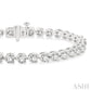 7 Ctw Round Cut Diamond 3-Prong Tennis Bracelet in 14K White Gold