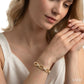 1 1/10 Ctw Round Cut Diamond Paperclip Link Aeris Gold Fashion Bracelet in 14K Yellow Gold