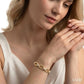 1 1/10 Ctw Round Cut Diamond Paperclip Link Aeris Gold Fashion Bracelet in 14K Yellow Gold