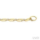 1 1/10 Ctw Round Cut Diamond Paperclip Link Aeris Gold Fashion Bracelet in 14K Yellow Gold
