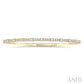1 Ctw Halfway Prong Set Round Cut Diamond Flex Bangle in 14K Yellow Gold