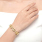 5/8 Ctw Bold Mariner Link Round Cut Diamond Aeris Gold Fashion Bracelet in 14K Yellow Gold