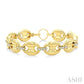 5/8 Ctw Bold Mariner Link Round Cut Diamond Aeris Gold Fashion Bracelet in 14K Yellow Gold