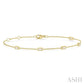 1/4 Ctw Petite Baguette Diamond Station Bracelet in 10K Yellow Gold