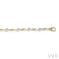 1/10 Ctw Illusion Plate Round Cut Diamond Link Bracelet in 10K Yellow and White Gold