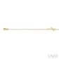 1/8 Ctw Petite Reclined Cross Round Cut Diamond Fashion Bracelet in 10K Yellow Gold