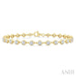 2 Ctw Bezel Set Round Cut Diamond Station Bracelet in 14K Yellow Gold