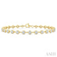 3 Ctw Bezel Set Round Cut Diamond Station Bracelet in 14K Yellow Gold