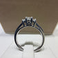 Hi1/2 CTW Princess Cut Three-Stone Diamond Engagement Ring | 14K White Gold