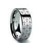 DOTTED CROSSES on Flat Tungsten Carbide Ring