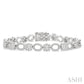3 1/3 Ctw Lovebright Round Cut Diamond Bracelet in 14K White Gold