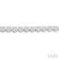 5 1/3 Ctw Round Cut Diamond Lovebright Tennis Bracelet in 14K White Gold