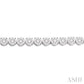 5 1/3 Ctw Round Cut Diamond Lovebright Tennis Bracelet in 14K White Gold